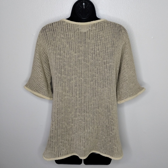 Vintage Action Scene Women's Small Sweater Shirt Top Open Knit Made In USA Boho - Picture 5 of 8